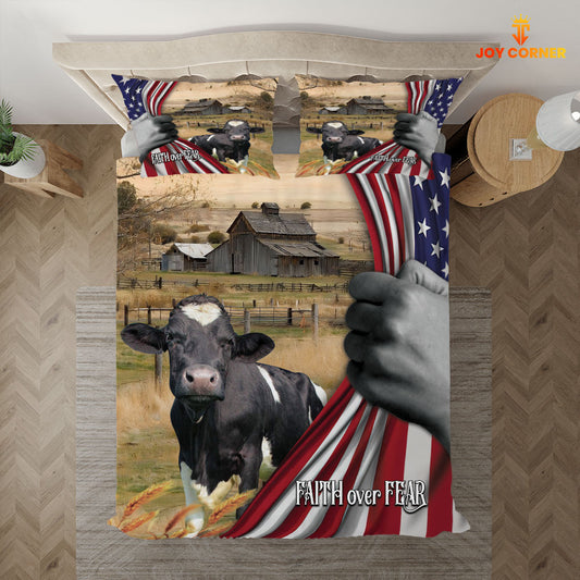 JoyCorners Holstein 3D US Flag Bedding Set