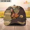 Joycorners Horse Farming Pattern Customized Name 3D Cap