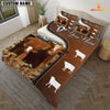 JoyCorners Simmental On Farm Brown 3D Bedding Set