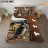JoyCorners Border Collie On Farm Brown 3D Bedding Set