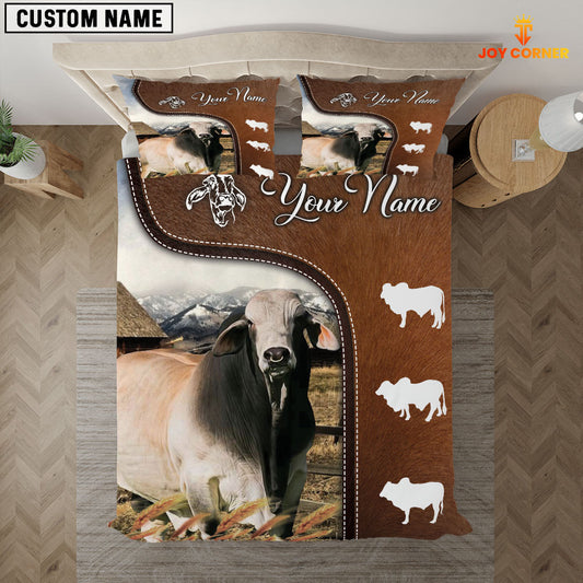 JoyCorners Brahman Cattle On Farm Brown 3D Bedding Set