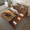 JoyCorners Texas Longhorn On Farm Brown 3D Bedding Set