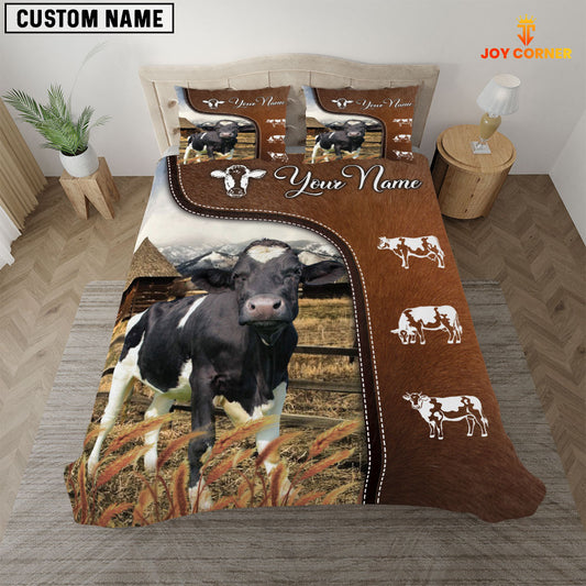 JoyCorners Holstein On Farm Brown 3D Bedding Set