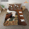 JoyCorners Hereford On Farm Brown 3D Bedding Set