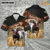 Joycorners Shorthorn On Farms Custom Name Printed 3D Black Hoodie