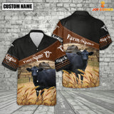 Joycorners Black Angus On Farms Custom Name Printed 3D Black Hoodie