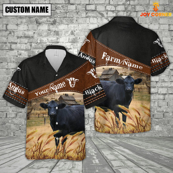 Joycorners Black Angus On Farms Custom Name Printed 3D Black Hoodie
