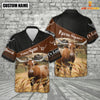 Joycorners Texas Longhorn On Farms Custom Name Printed 3D Black Hoodie