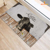 Joycorners Black Angus Hello Sweet Checks Doormat