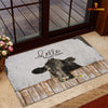Joycorners Black Angus Hello Sweet Checks Doormat