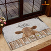Joycorners Red Angus Hello Sweet Checks Doormat