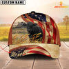 Joycorners Custom Name Black Angus US Flag 3D Cap