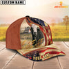 Joycorners Custom Name Brahman Cattle US Flag 3D Cap