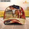Joycorners Custom Name Texas Longhorn US Flag 3D Cap