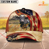 Joycorners Custom Name Holstein US Flag 3D Cap