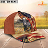 Joycorners Custom Name Holstein US Flag 3D Cap