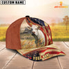Joycorners Custom Name Charolais US Flag 3D Cap