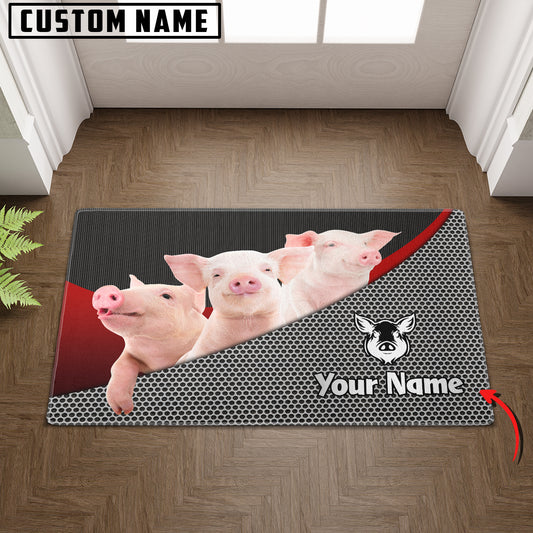 Joycorners Pig Metal Pattern Doormat