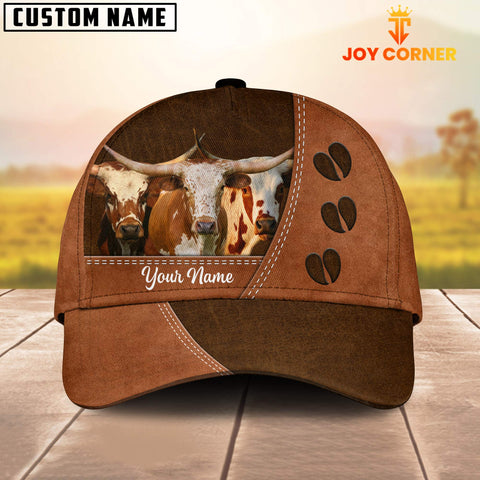 Joycorners Texas Longhorn Cattle Customized Name Cap
