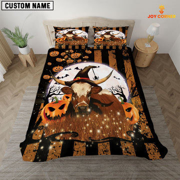 JoyCorners Texas Longhorn Happy Halloween 3D Bedding Set