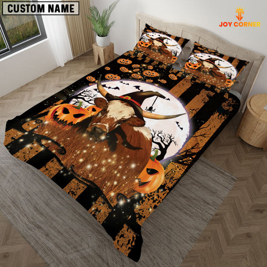 JoyCorners Texas Longhorn Happy Halloween 3D Bedding Set