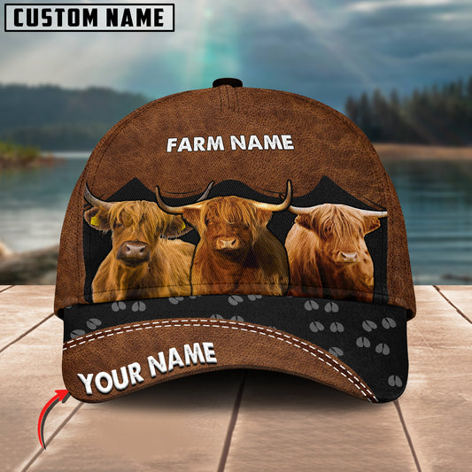 Joycorners Happy Highland Customized Name And Farm Name 3D Classic Cap