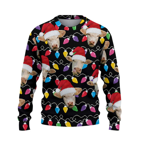 Joycorners Charolais Christmas Ugly Sweater