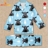 Joycorners Black Angus Cattle Chrismas Pattern 3D Pajamas