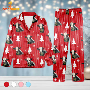 Joycorners Holstein Cattle Chrismas Pattern 3D Pajamas