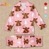 Joycorners Red Angus Cattle Chrismas Pattern 3D Pajamas