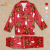 Joycorners Red Angus Cattle Chrismas Pattern 3D Pajamas