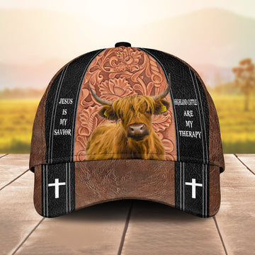 Joycorners Highland Cattle Is My Therapy Cap