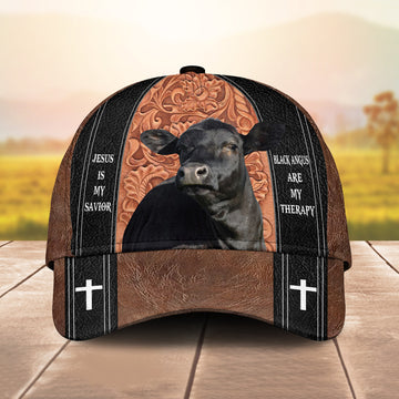 Joycorners Black Angus Is My Therapy Cap