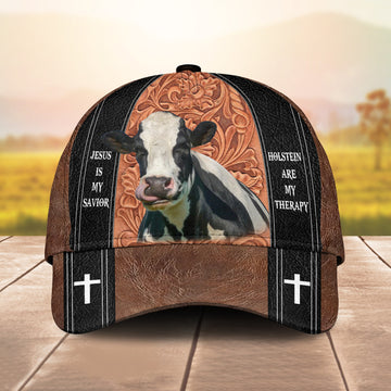 Joycorners Holstein Is My Therapy Cap