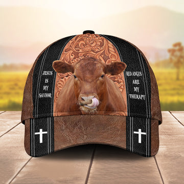 Joycorners Red Angus Is My Therapy Cap