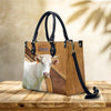 JC Personalized Name Charolais Cattle 3D Leather Carving Handbag