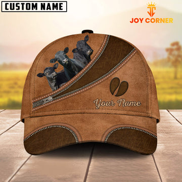 Joycorners Custom Name Black Angus Brown Happiness Cap