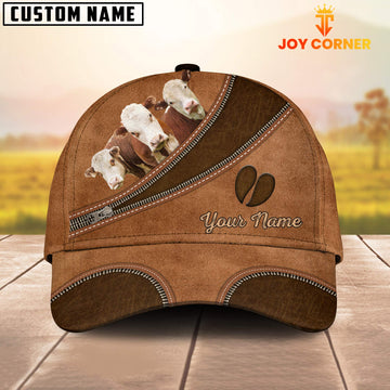 Joycorners Custom Name Hereford Brown Happiness Cap