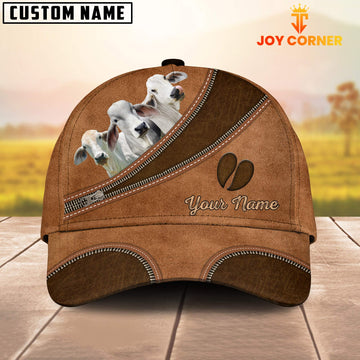 Joycorners Custom Name Brahman Brown Happiness Cap