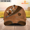 Joycorners Custom Name Texas Longhorn Brown Happiness Cap