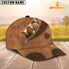 Joycorners Custom Name Texas Longhorn Brown Happiness Cap