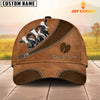 Joycorners Custom Name Holstein Brown Happiness Cap