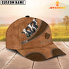 Joycorners Custom Name Holstein Brown Happiness Cap