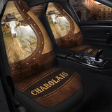 Joycorners Charolais Cattle On Farm Name Car Seat Cover Set