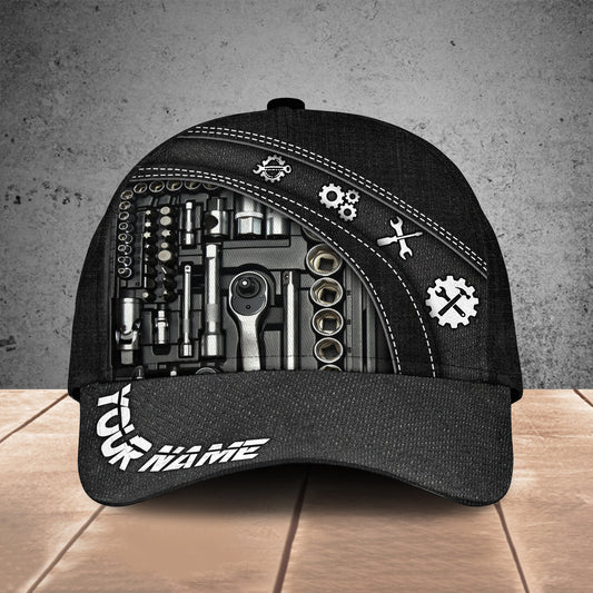 Joycorners Personalized Name Mechanic Classic Black 3D Cap