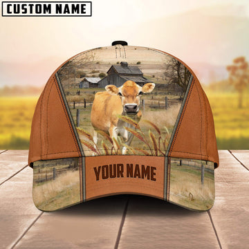 Joycorners Custom Name Jersey Cattle 3D Cap