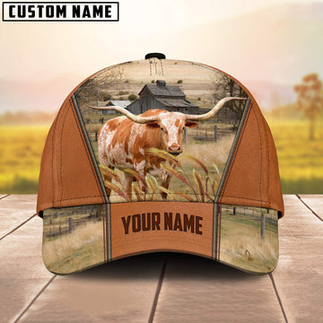 Joycorners Custom Name Texas Longhorn 3D Cap