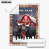 Joycorners Black Angus Merry Christmas Pattern 3D Blanket