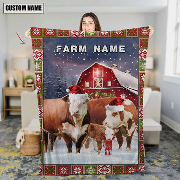 Joycorners Hereford Merry Christmas Pattern 3D Blanket