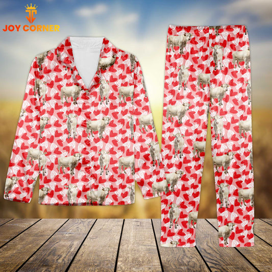 Joycorners Charolais Valentine Pattern 3D Pajamas